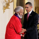 Saxophonist Sonny Rollins with President Obama (Alex Wong/Getty Images)